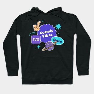 Cosmic Vibes Fun Space T-shirt Design Hoodie